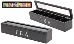 Merkloos Theedoos Theekist Zwart Met 6 Vakken 5 Merkloos Theedoos Theekist Zwart Met 6 Vakken -Koffiedrank Winkel 1200x721