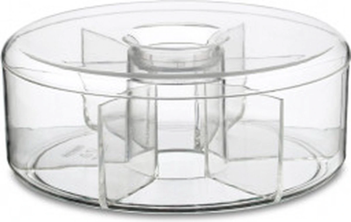 Mepal - Theedoos Rond - Transparant - 6 Vakken - Opbergdoos - Theekist 5 Mepal - Theedoos Rond - Transparant - 6 Vakken - Opbergdoos - Theekist - Afbeelding 5