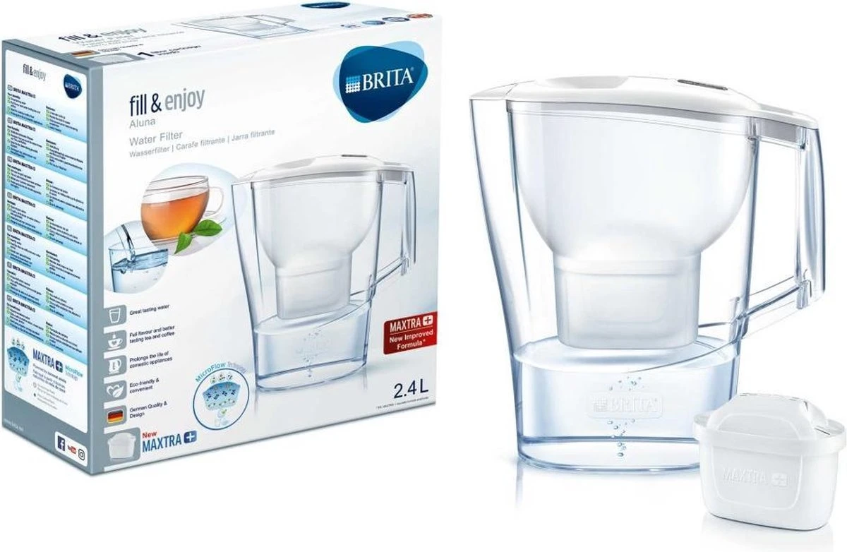 BRITA Fill&enjoy Aluna Cool Waterfilterkan - White 1 BRITA Fill&enjoy Aluna Cool Waterfilterkan - White