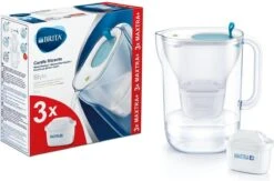 BRITA - Waterfilterkan Style Cool - Blauw - 2,4L + 3 MAXTRA+ Waterfilterpatronen -Koffiedrank Winkel 1200x790
