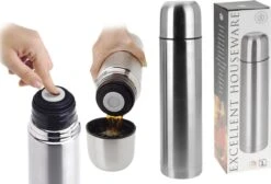 Excellent Houseware KOOPMAN Thermoskan Bullet 1 Liter RVS -Koffiedrank Winkel 1200x814