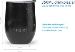 TIGR The Combo - Voordeelset Minimalist Thermosfles En Cup Warmhoudbeker - 500ml - Zwart Marmer -Koffiedrank Winkel 1200x833 1