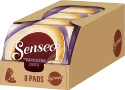Senseo Cappuccino Choco Koffiepads - 2/9 Intensiteit - 4 X 8 Pads -Koffiedrank Winkel 1200x863