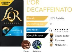 L'OR Espresso Decaffeinato Koffiecups - Intensiteit 6/12 - 10 X 10 Capsules -Koffiedrank Winkel 1200x868 1