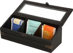 Excellent Houseware Houten Theedoos/theekist Met 3 Vakken - 24 X 9 X 9 Cm - Antraciet - Theedozen 8 Excellent Houseware Houten Theedoos/theekist Met 3 Vakken - 24 X 9 X 9 Cm - Antraciet - Theedozen -Koffiedrank Winkel 1200x877 2