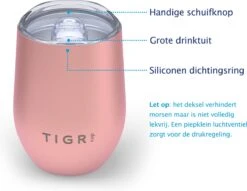 TIGR Cup - Drinkbeker - Thermosbeker - Koffie En Thee - 350ml - Rosé Goud -Koffiedrank Winkel 1200x930 1