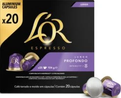 L'OR Lungo Profondo Koffiecups - Intensiteit 8/12 - 10 X 20 Capsules -Koffiedrank Winkel 1200x975 5
