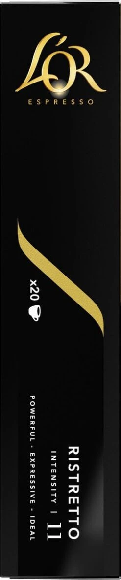 L'OR Espresso Ristretto Koffiecups - Intensiteit 11/12 - 10 X 20 Capsules -Koffiedrank Winkel 251x1200