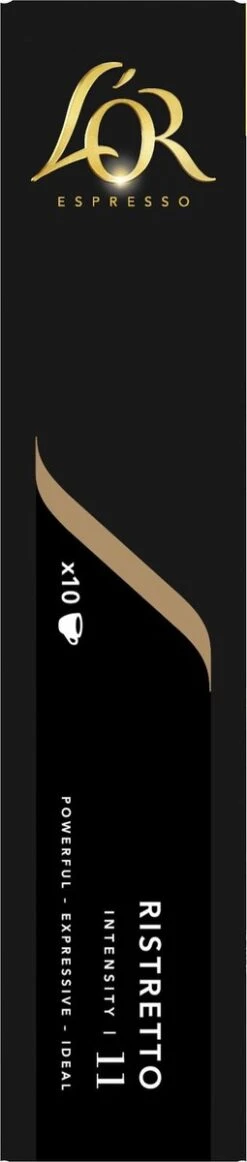 L'OR Espresso Ristretto (11) - 10 X 10 Koffiecups -Koffiedrank Winkel 255x1200