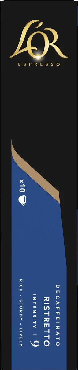L'OR Espresso Ristretto Decaffeinato - Intensiteit 9/12 - 10 X 10 Capsules 3 L'OR Espresso Ristretto Decaffeinato - Intensiteit 9/12 - 10 X 10 Capsules - Afbeelding 3