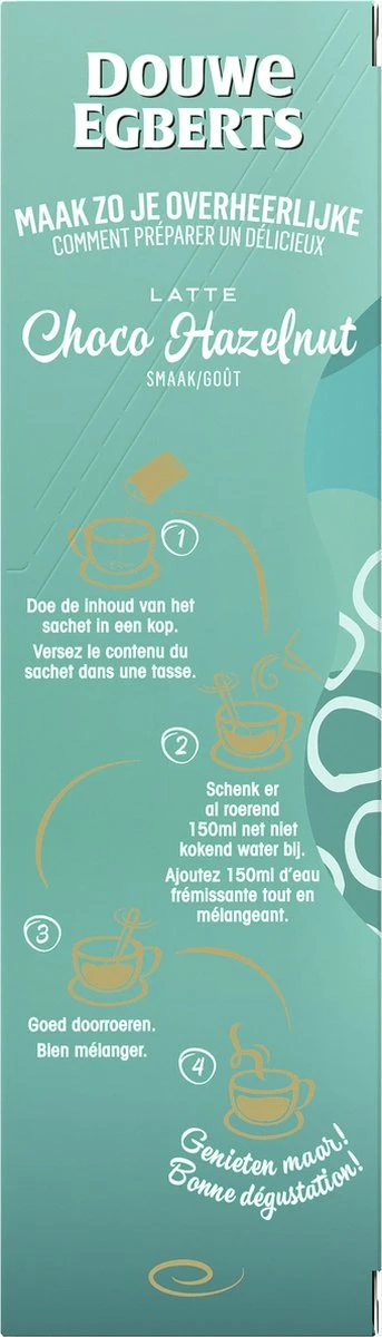 Douwe Egberts Latte Choco Hazelnut Oploskoffie - 5/9 Intensiteit - 5 X 8 Zakjes 6 Douwe Egberts Latte Choco Hazelnut Oploskoffie - 5/9 Intensiteit - 5 X 8 Zakjes - Afbeelding 6