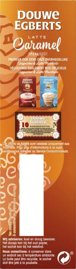Douwe Egberts Verwenkoffie Latte Caramel Oploskoffie - 5 X 8 Zakjes -Koffiedrank Winkel 343x1200 9