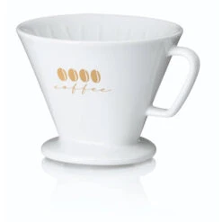 Koffiefilterhouder L, Porselein, Wit - Kela Excelsa