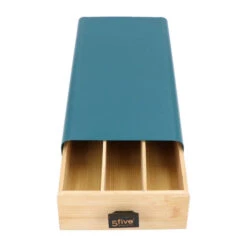 4goodz Capsulehouder Nespresso Metaal/bamboe 30 Cups 38x18x7cm - Blauw -Koffiedrank Winkel 3528855 6d0d8058