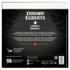 Douwe Egberts Lungo Original Koffiecups Voordeelpak 20 Stuks -Koffiedrank Winkel 3657189 642b9e16