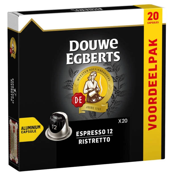 Douwe Egberts Espresso Ristretto Koffiecups Voordeelpak 20 Stuks 3 Douwe Egberts Espresso Ristretto Koffiecups Voordeelpak 20 Stuks - Afbeelding 3