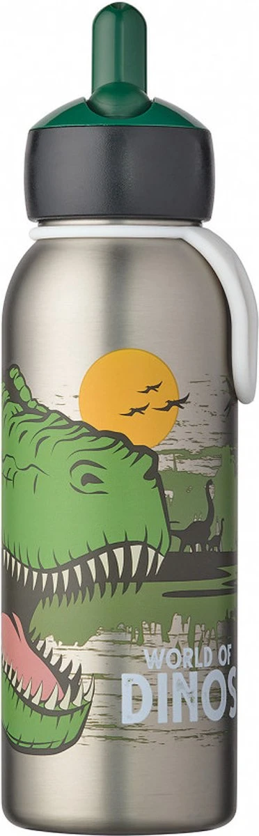 Mepal – Isoleerfles Flip-up Campus – Dino – Waterfles Met Rietje – Houdt Je Drankje Tot 9 Uur Warm En 12 Uur Koud – Drinkfles Voor Kinderen – Thermosfles 2 Mepal – Isoleerfles Flip-up Campus – Dino – Waterfles Met Rietje – Houdt Je Drankje Tot 9 Uur Warm En 12 Uur Koud – Drinkfles Voor Kinderen – Thermosfles - Afbeelding 2