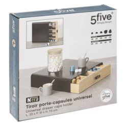 Koffie Cup/capsule Houder/dispenser Lade Bamboe Hout/metaal Zwart - Koffiecuphouders -Koffiedrank Winkel 3799350 9df39fc6