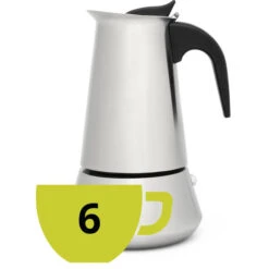 Leopold Vienna - Espressomaker Trevi 6-kops Mat RVS -Koffiedrank Winkel 3936027 aa79d246