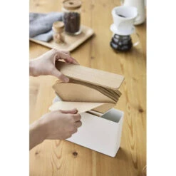 Yamazaki Coffee Filter Case Large - Tosca - White -Koffiedrank Winkel 3975032 46542bc1