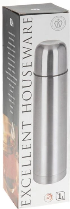 Excellent Houseware KOOPMAN Thermoskan Bullet 1 Liter RVS -Koffiedrank Winkel 405x1200