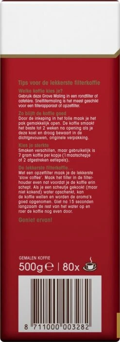 Douwe Egberts Aroma Rood Grove Maling Filterkoffie - 6 X 500 Gram -Koffiedrank Winkel 421x1200 3