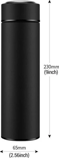 Thermosfles 500 Ml - Met Thee Filter - Mat Zwart -Koffiedrank Winkel 450x1200 2