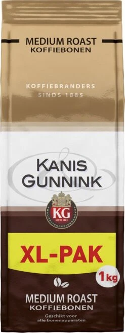 Kanis & Gunnink Medium Roast Koffiebonen - 4 X 1000 Gram - Voordeelverpakking -Koffiedrank Winkel 451x1200 1