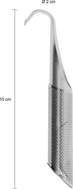 Krumble Theezeef - Hangend - Pijp - Theezeefje - Thee Ei - Tea Infuser - Kruidenfilter - Voor Losse Thee - RVS - Zilver - 4 X 2 X 15 Cm -Koffiedrank Winkel 465x1200 4