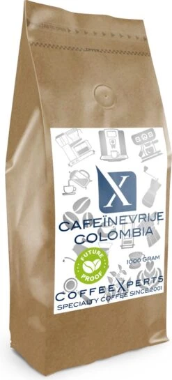 Koffiebonen - Cafeïnevrije Colombia - 1 Kg - Future Proof - Espresso - Cappuccino - Filterkoffie - Specialty Coffee - Decaf - Vers Gebrande Aromatische Koffie - Koffie Bonen Voor Volautomatische En Handmatige Koffiemachine Met Bonen -Koffiedrank Winkel 544x1200
