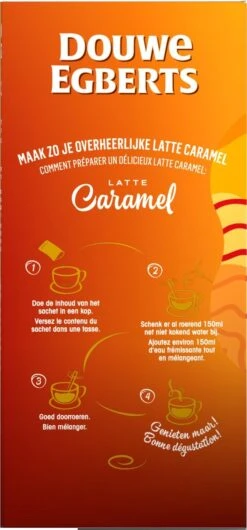 Douwe Egberts Verwenkoffie Latte Caramel Oploskoffie - 5 X 8 Zakjes -Koffiedrank Winkel 559x1200 2