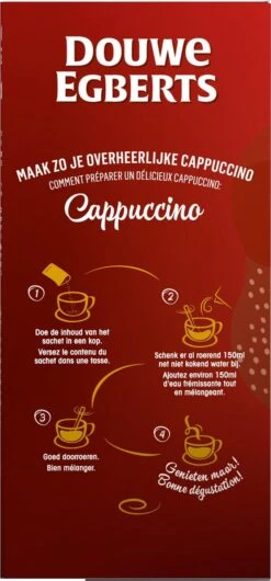 Douwe Egberts Verwenkoffie Cappuccino Oploskoffie - 5 X 10 Zakjes -Koffiedrank Winkel 559x1200