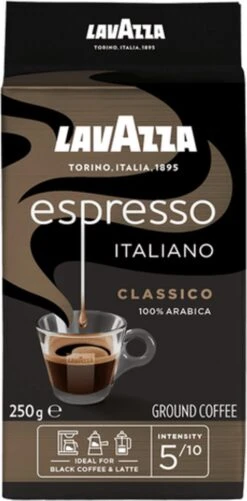Lavazza Espresso Italiano Classico Gemalen / Filterkoffie - 8 X 250 Gram -Koffiedrank Winkel 592x1200 1