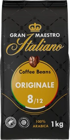 Gran Maestro Italiano - Orginale - Koffiebonen - Bonen Voor Espresso En Lungo - Arabica – 4 X 1kg -Koffiedrank Winkel 602x1200 6