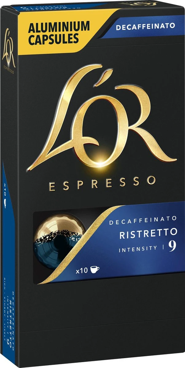 L'OR Espresso Ristretto Decaffeinato - Intensiteit 9/12 - 10 X 10 Capsules 10 L'OR Espresso Ristretto Decaffeinato - Intensiteit 9/12 - 10 X 10 Capsules - Afbeelding 10