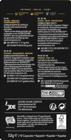 L'OR Espresso Forza Koffiecups - Intensiteit 9/12 - 10 X 10 Capsules -Koffiedrank Winkel 606x1200 10