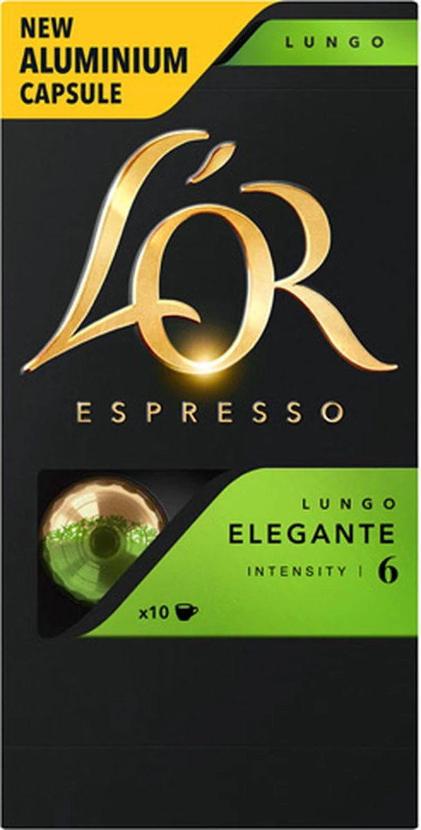 L'OR Lungo Elegante Koffiecups - Intensiteit 6/12 - 10 X 10 Capsules 11 L'OR Lungo Elegante Koffiecups - Intensiteit 6/12 - 10 X 10 Capsules - Afbeelding 11