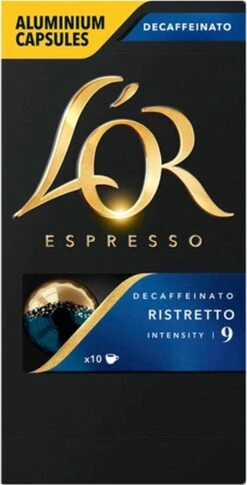 L'OR Espresso Ristretto Decaffeinato - Intensiteit 9/12 - 10 X 10 Capsules 21 L'OR Espresso Ristretto Decaffeinato - Intensiteit 9/12 - 10 X 10 Capsules -Koffiedrank Winkel 611x1200 4
