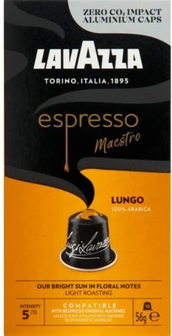 Lavazza Espresso Lungo - Aluminium Nespresso Capsules - 10 Stuks -Koffiedrank Winkel 614x1200 3