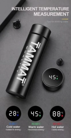 Slimme Thermosfles Met LCD Temperatuur Display - Curver Isolatiefles 0,5 Liter - Dubbelwandige Thermosfles - Thermosbeker - Isoleerfles - Thermoskan - Travel Mug - Bidon Drinkfles - Koffiebeker - Drinkflessen - RVS - Smart Thermos - Metaal -Koffiedrank Winkel 620x1200 1