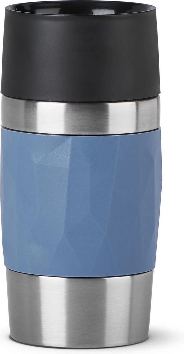 Tefal Compact Travel Mug Compact Thermosfles - 0,3 L - Blauw 1 Tefal Compact Travel Mug Compact Thermosfles - 0,3 L - Blauw