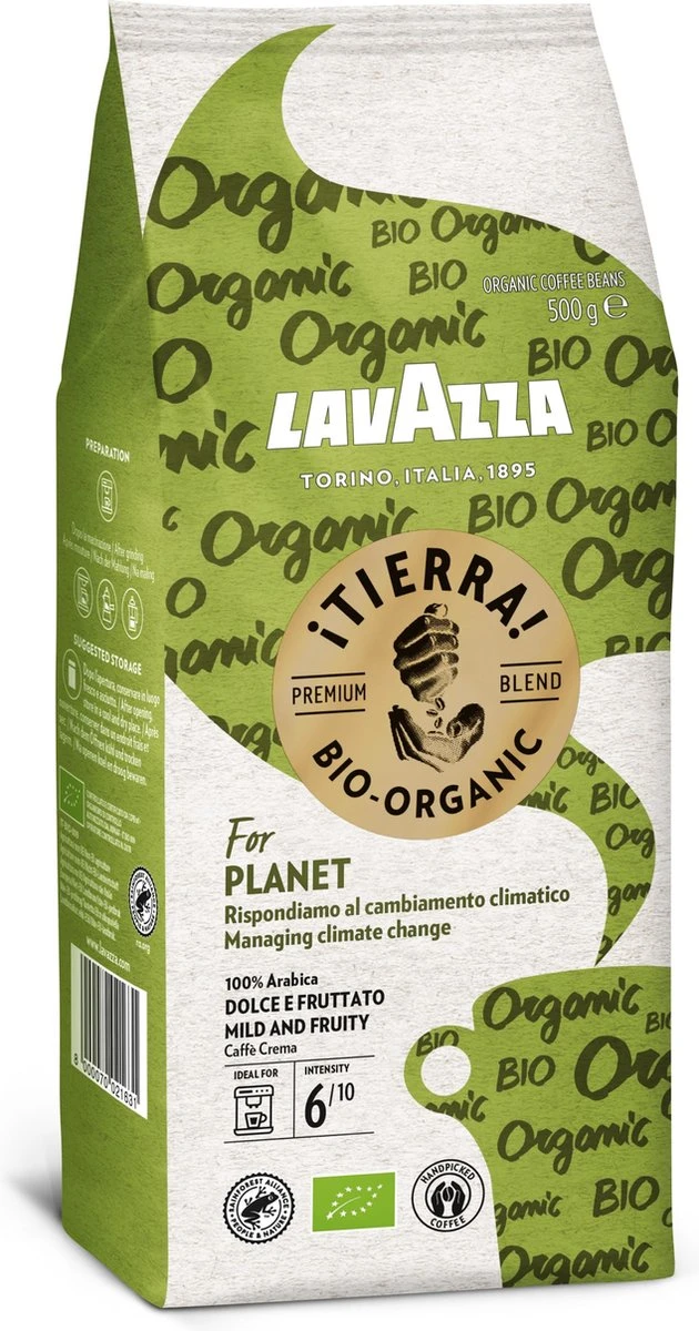 Lavazza Tierra For Planet Biologische Koffiebonen - 500 Gram X4 6 Lavazza Tierra For Planet Biologische Koffiebonen - 500 Gram X4 - Afbeelding 6