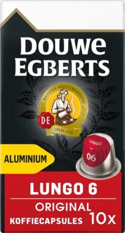 Douwe Egberts Lungo Original Koffiecups - Intensiteit 6/12 - 10 X 10 Capsules -Koffiedrank Winkel 643x1200 1