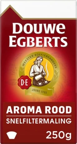 Douwe Egberts Aroma Rood Filterkoffie - 24 X 250 Gram -Koffiedrank Winkel 643x1200 5