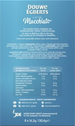 Douwe Egberts Verwenkoffie Latte Macchiato Oploskoffie - 5 X 8 Zakjes -Koffiedrank Winkel 713x1200 3