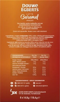 Douwe Egberts Verwenkoffie Latte Caramel Oploskoffie - 5 X 8 Zakjes -Koffiedrank Winkel 713x1200 7