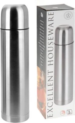 Excellent Houseware KOOPMAN Thermoskan Bullet 1 Liter RVS -Koffiedrank Winkel 730x1200