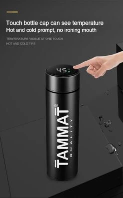 Slimme Thermosfles Met LCD Temperatuur Display - Curver Isolatiefles 0,5 Liter - Dubbelwandige Thermosfles - Thermosbeker - Isoleerfles - Thermoskan - Travel Mug - Bidon Drinkfles - Koffiebeker - Drinkflessen - RVS - Smart Thermos - Metaal -Koffiedrank Winkel 747x1200