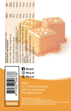 Fitcy | Koffiesiroop | Salted Caramel | Barista Syrup | Zero | Vegan | Vetvrij | Suikervrij | Keto-vriendelijk | Koffie | Siroop | MET DOSEERPOMP | 1L -Koffiedrank Winkel 764x1200 3
