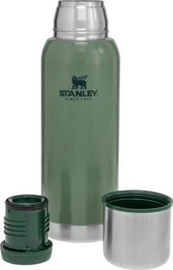Stanley The Stainless Steel Vacuum Bottle 1,0L - Thermosfles - Hammertone Green -Koffiedrank Winkel 772x1200 1